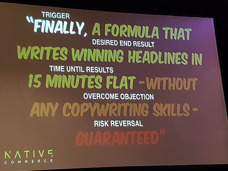 Winning formula headlines