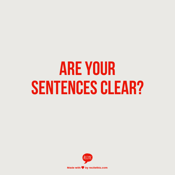 Clear Sentences