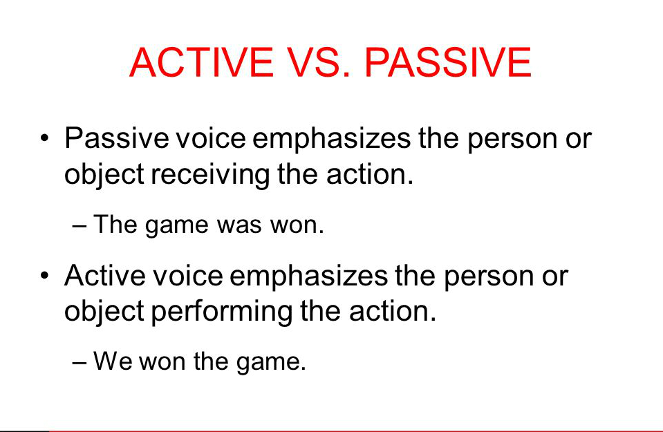 Active vs. Passive