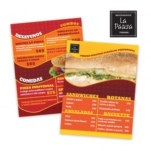 La Pausa Poster Menu