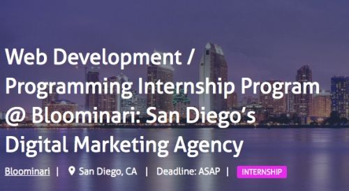 Web Development / Programming Internship @ Bloominari