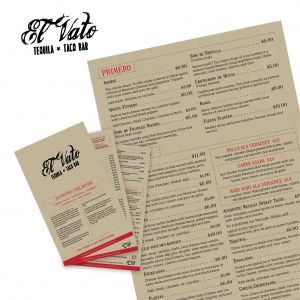 El Vato Menu